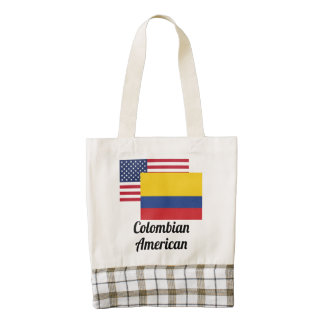 American And Colombian Flag Zazzle HEART Tote Bag