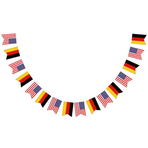 American and German wedding party Bunting Flags