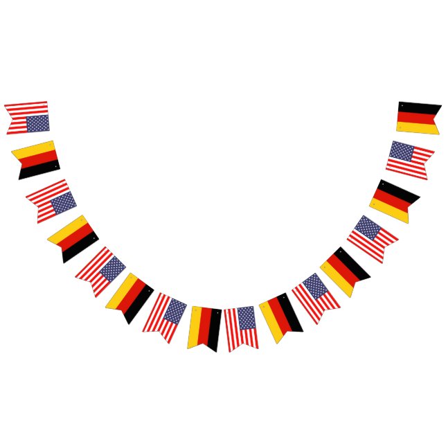 American and German wedding party Bunting Flags (All)