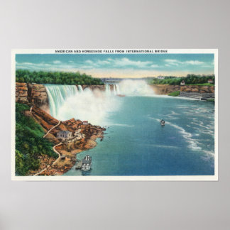 American and Horseshoe Falls Poster