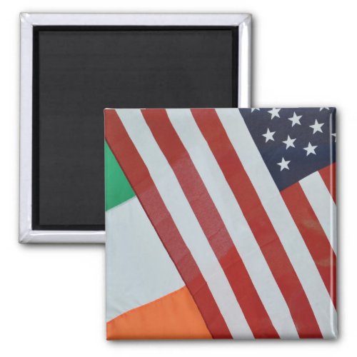 American and Irish Flags Magnet