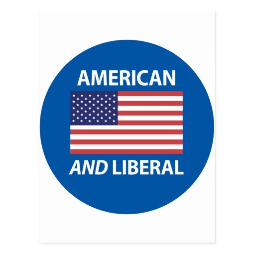 American AND Liberal Patriotic Flag Design Postcard | Zazzle