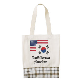 American And South Korean Flag Zazzle HEART Tote Bag