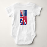 American And Union Jack Flag Baby Jersey Bodysuit at Zazzle