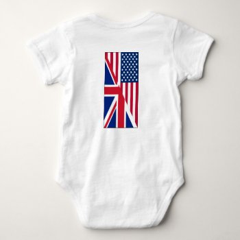 American And Union Jack Flag Baby Jersey Bodysuit by bestgiftideas at Zazzle