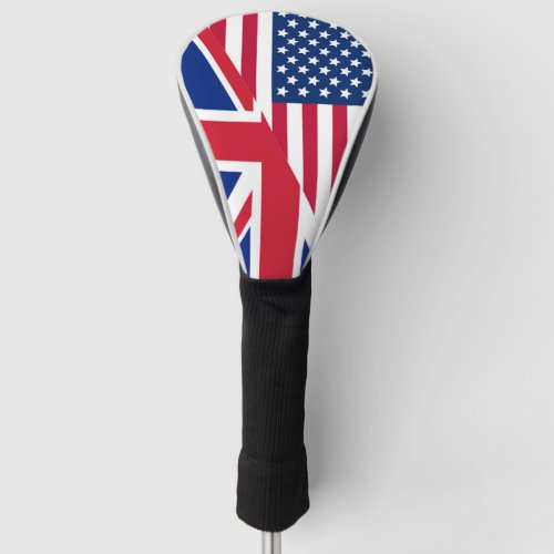 American and Union Jack Flag Golf Head Cover
