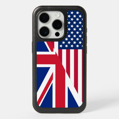 American and Union Jack Flag iPhone 15 Pro Case