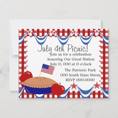 American Apple Pie Personalized Invites