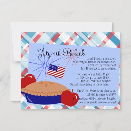 American Apple Pie Invitation