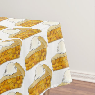 American Apple Pie Slice a la Mode Ice Cream Food Tablecloth