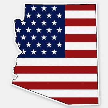 American Arizona Flag Sticker by ThinBlueLineDesign at Zazzle