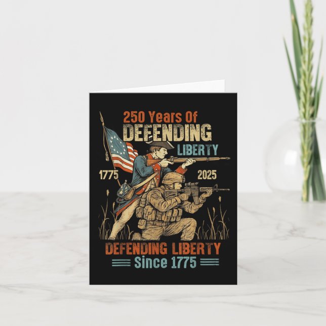 American Army 250th Anniversary Defending Liberty  Card (Front)
