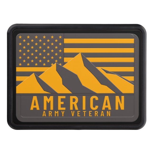 American Army Veteran Hitch Cover (Front)