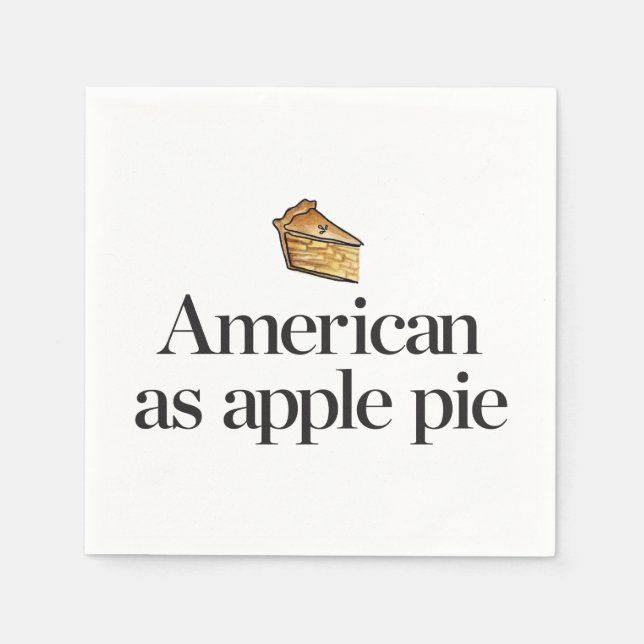 American as Apple Pie Napkins (Front)