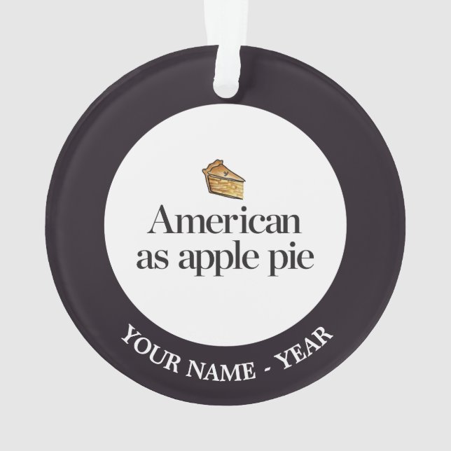 American as Apple Pie Ornament (Back)