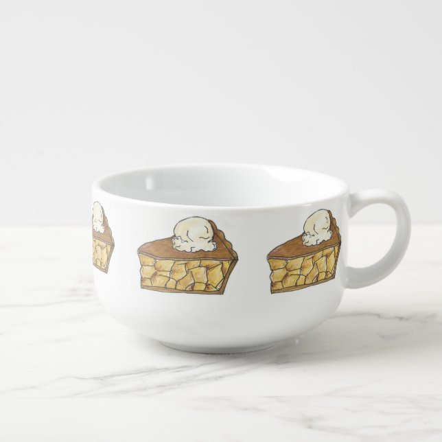 American as Apple Pie Slice a la Mode Ice Cream Soup Mug (Left)