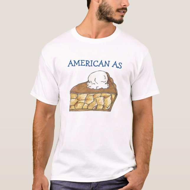 American As Apple Pie Slice Ice Cream July 4th USA T-Shirt (Front)