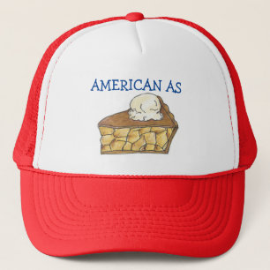American As Apple Pie Slice Patriotic July 4th USA Trucker Hat