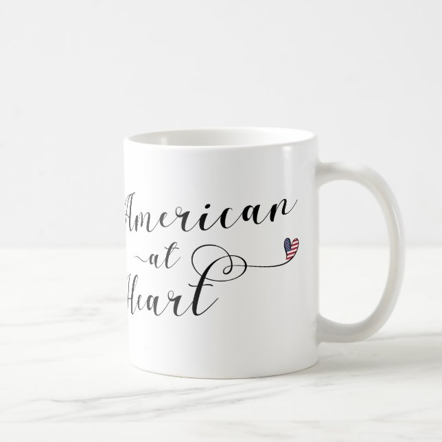 American At Heart Mug, USA Coffee Mug (Right)