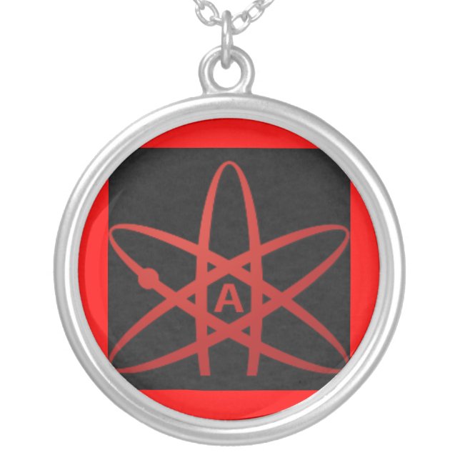 American Atheist Silver Plated Necklace (Front)