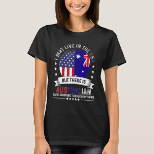 American Australian Home In Us American Australia  T-Shirt