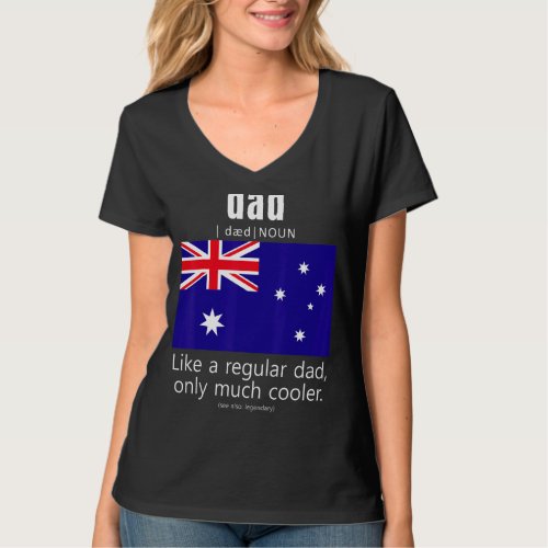 American Australian Patriot Flag Fathers Day Austr T_Shirt