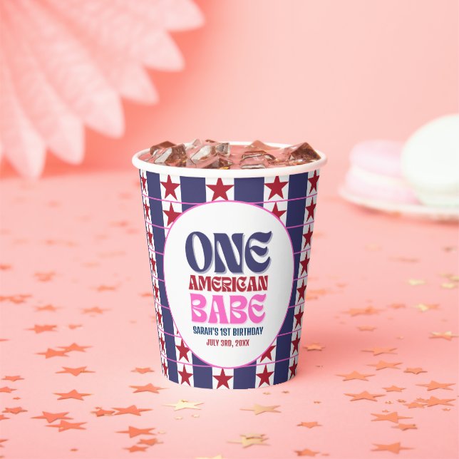 American Baby Patriotic Birthday Party  Paper Cups (Insitu)