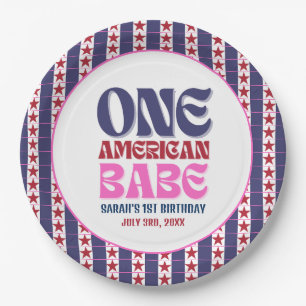 American Baby Patriotic Birthday Party  Paper Plates
