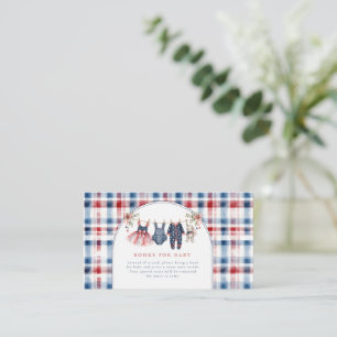 American Baby Patriotic Clothesline Baby Shower Enclosure Card