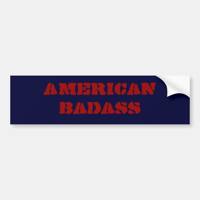american badass bumper sticker (Front)