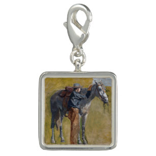 American Badlands of Old West Cowboy & Horse Charm