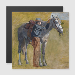 American Badlands: Old West Cowboy with Horse