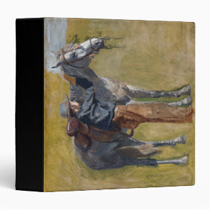 American Badlands: Old West Cowboy with Horse 3 Ring Binder