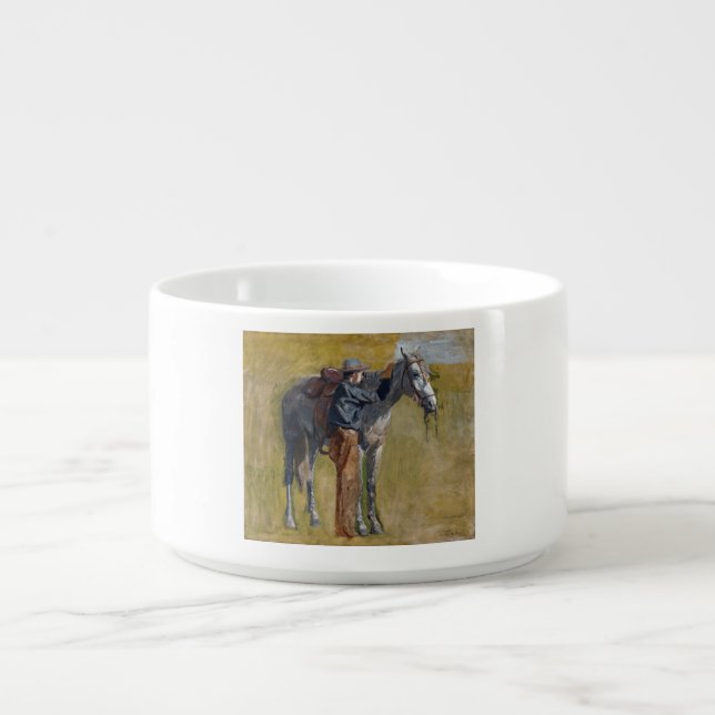 American Badlands: Old West Cowboy with Horse Bowl (Center)