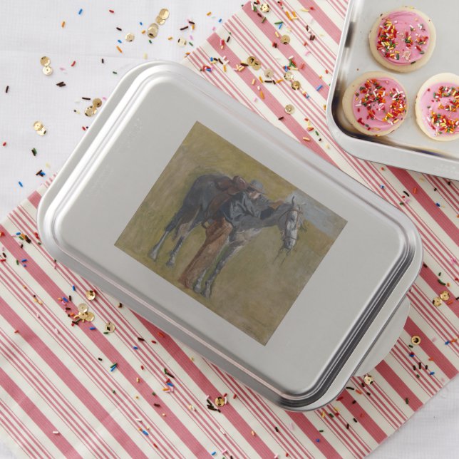American Badlands: Old West Cowboy with Horse Cake Pan (In Situ)