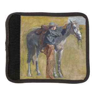 American Badlands: Old West Cowboy with Horse Luggage Handle Wrap