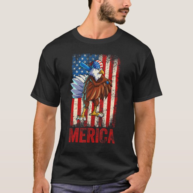 American Bald Eagle 4th Of July Women Men American T-Shirt (Front)
