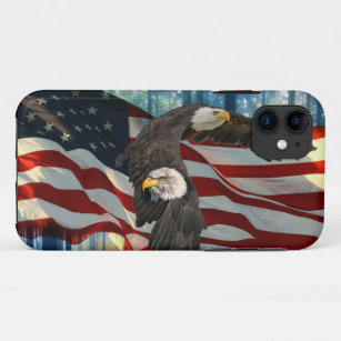 American Bald Eagle American Flag iPhone 11 Case