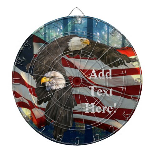 American Bald Eagle American Flag Dart Board