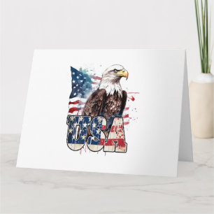 American Bald Eagle America's 250th Birthday Card