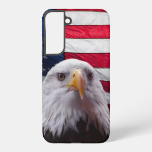 American Bald eagle and American Flag Samsung Galaxy S22+ Case