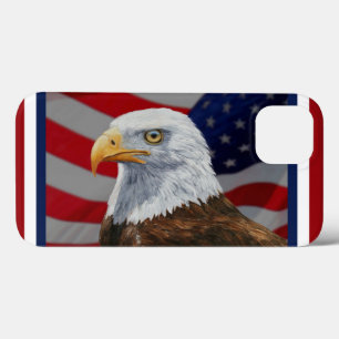 American Bald Eagle and Flag iPhone 13 Case