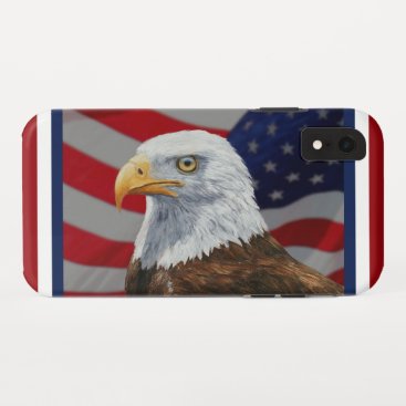 American Bald Eagle and Flag iPhone XR Case American Bald Eagle and Flag iPhone XR Case
