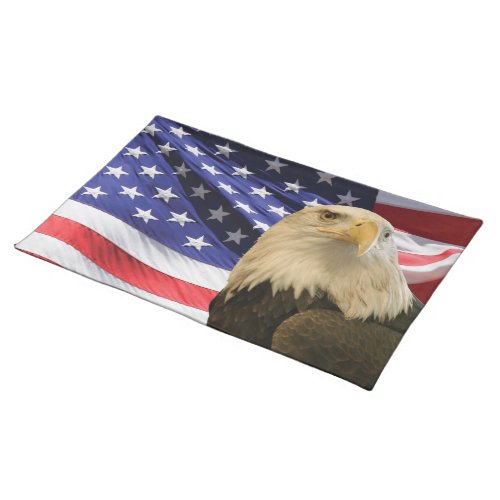 American Bald Eagle and Flag Placemat