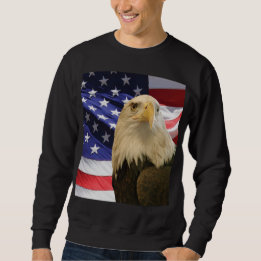 American Bald Eagle and Flag Sweatshirt