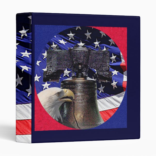 American Bald Eagle, Bell and Flag Binder (Front/Spine)