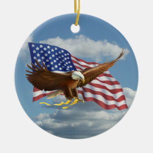 American Bald Eagle Ceramic Ornament