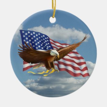 American Bald Eagle Ceramic Ornament by shelbysemail2 at Zazzle