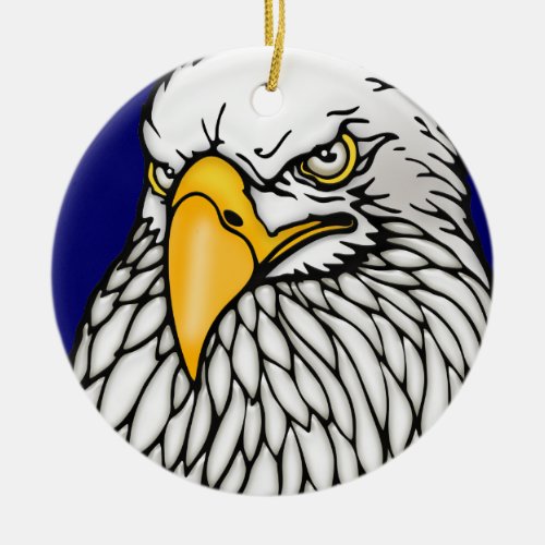 American bald eagle ceramic ornament