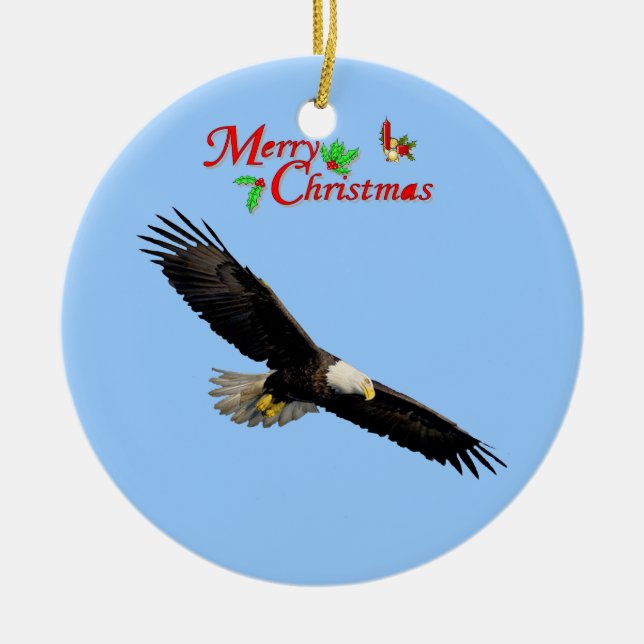 American Bald Eagle Christmas Ornament (Front)